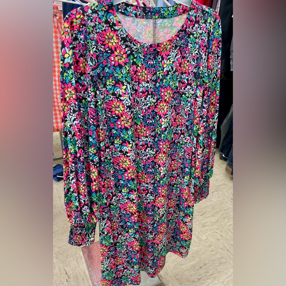 Lilly Pulitzer Diann Long Sleeve Dress Size xsmall Multi Feeling Fantastic, NWOT